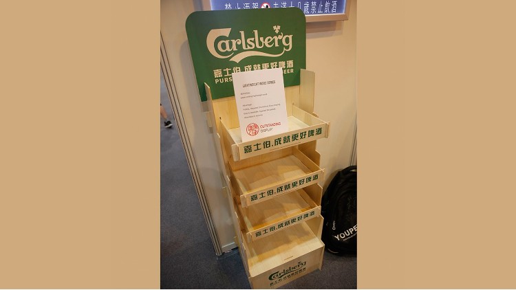 環(huán)保輕便、承重高的輕質(zhì)木展示架，澳澌汀展示專業(yè)定制